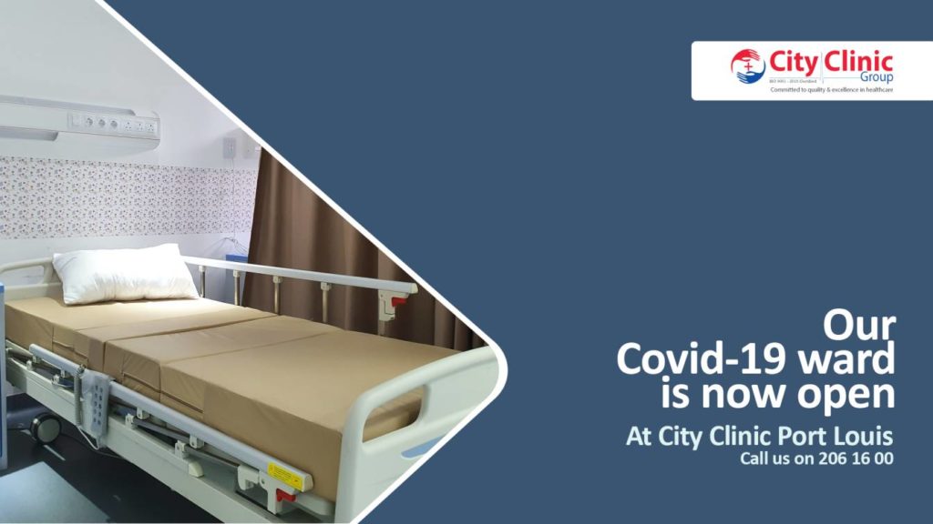 Our Covid Ward Now Open at City Clinic, Port Louis